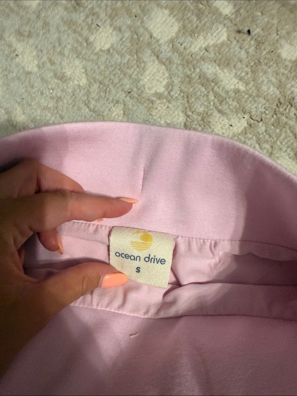 Ocean Drive Light Pink Drawstring Skater Skirt - Picture 2 of 3